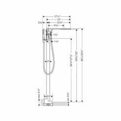 Axor Massaud Freestanding Tub Filler (Chrome) - 18450001 -Hansgrohe Shop 18450001