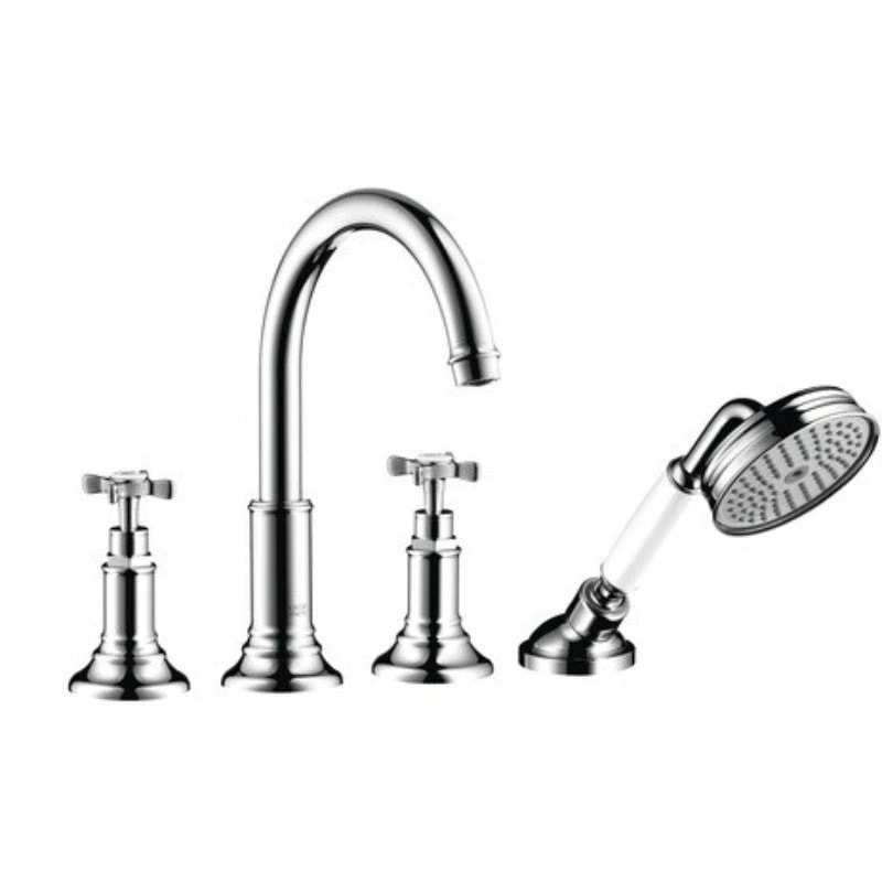 Axor Montreal 4 Hole Roman Tub Trim With Cross Handle 1 Axor Montreal 4 Hole Roman Tub Trim With Cross Handle