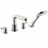 Hansgrohe Metris S 4 Hole Roman Tub Trim With Lever Handle