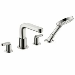 Hansgrohe Metris S 4 Hole Roman Tub Trim With Lever Handle