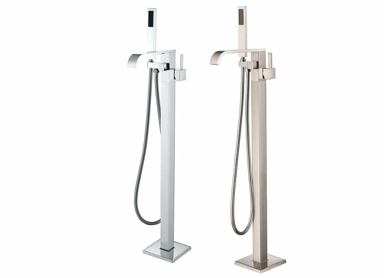 MTD Vanities Eilat 2015 Single Handle Floor Mount Tub Filler With Hand Shower 1 MTD Vanities Eilat 2015 Single Handle Floor Mount Tub Filler With Hand Shower