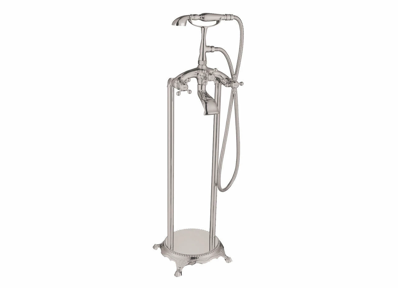 MTD Vanities Eilat 2019 Double Handle Floor Mount Tub Filler With Hand Shower 3 MTD Vanities Eilat 2019 Double Handle Floor Mount Tub Filler With Hand Shower - Image 3