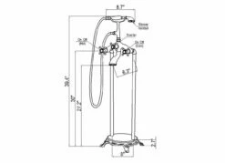 MTD Vanities Eilat 2019 Double Handle Floor Mount Tub Filler With Hand Shower 7 MTD Vanities Eilat 2019 Double Handle Floor Mount Tub Filler With Hand Shower -Hansgrohe Shop 2019 4