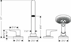 Axor Citterio M 4 Hole Roman Tub Trim -Hansgrohe Shop 37 amu00771 eps