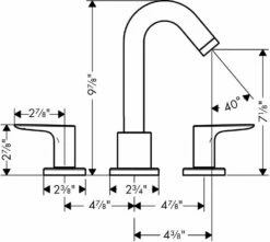 Hansgrohe Logis 3-Hole Roman Tub Set LEVER -Hansgrohe Shop 37 hmu00648 eps