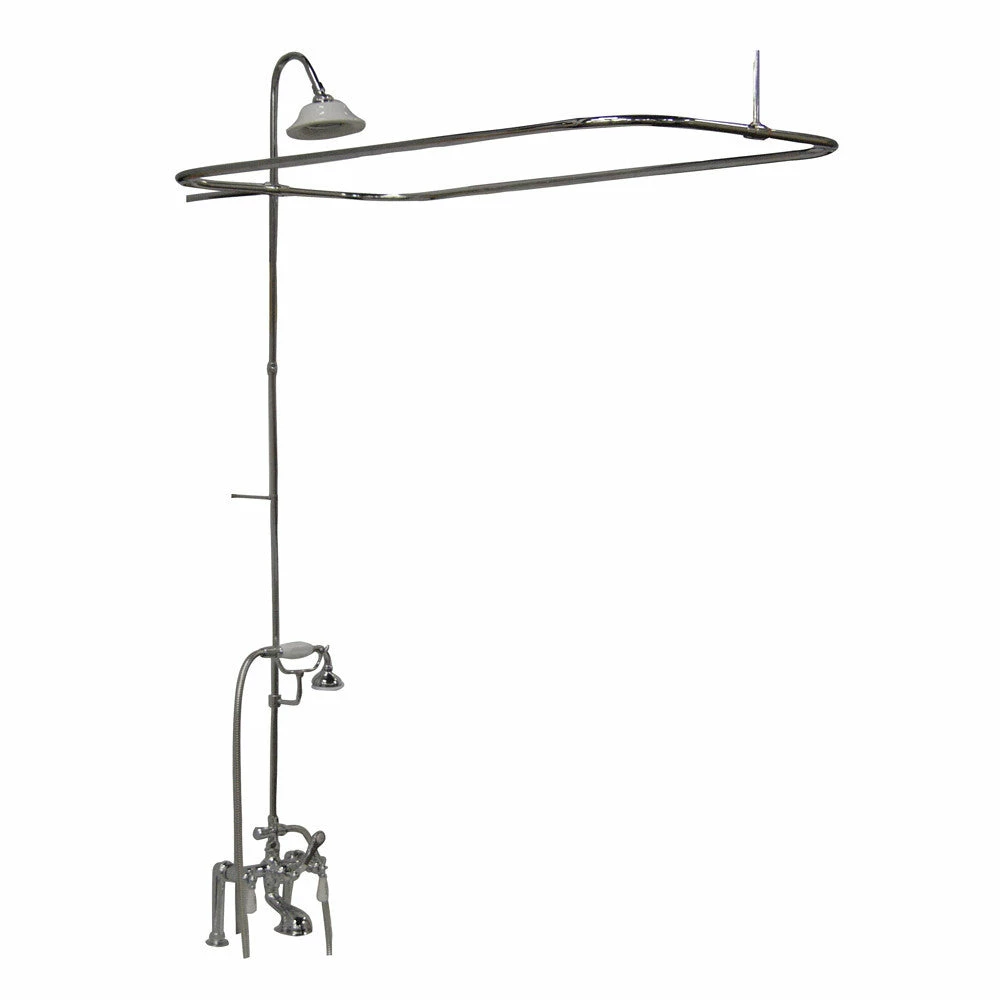 Barclay Products 4063-MC Tub/Shower Converto Unit With Faucet – Elephant Spout, Shower Ring, Riser, Showerhead 4 Barclay Products 4063-MC Tub/Shower Converto Unit With Faucet – Elephant Spout, Shower Ring, Riser, Showerhead - Image 4