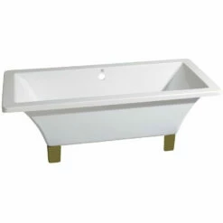 Kingston Brass Aqua Eden 71" Acrylic Clawfoot Square Freestanding Bathtub - VTSQ713218A -Hansgrohe Shop 4102ynX7v6L. SL1000