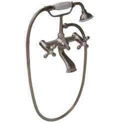 Barclay 4602 Clawfoot Tub Filler – Elephant Spout, Hand Held Shower, Swivel Mounts -Hansgrohe Shop 4602 MC SN