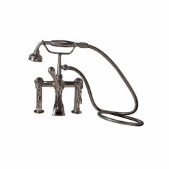 Barclay Products Clawfoot Tub Rim-Mounted Filler With Hand-Held Shower – Metal Lever 2 Handles -Hansgrohe Shop 4603 ML2 PN