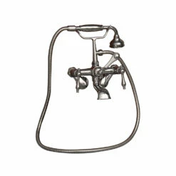 Barclay Products Tub Wall-Mounted Filler With Hand-Held Shower – Metal Lever Handles -Hansgrohe Shop 4604 ML PN