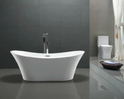 MTD Vanities Torrance 6518 70" Modern Freestanding Acrylic Bathtub -Hansgrohe Shop 6518 2 05025