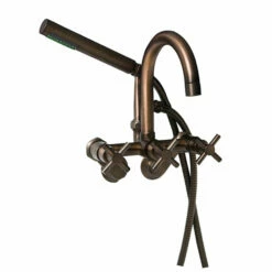 Barclay 7082 Clawfoot Tub Filler – Gooseneck Spout & Cross Handles -Hansgrohe Shop 7082 MC ORB