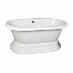 Barclay ADR7H60B-WH Calypso Acrylic Double Roll Bathtub