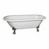 Barclay - Colin 70" Acrylic Double Roll Top Tub - ADRN70LP-WH