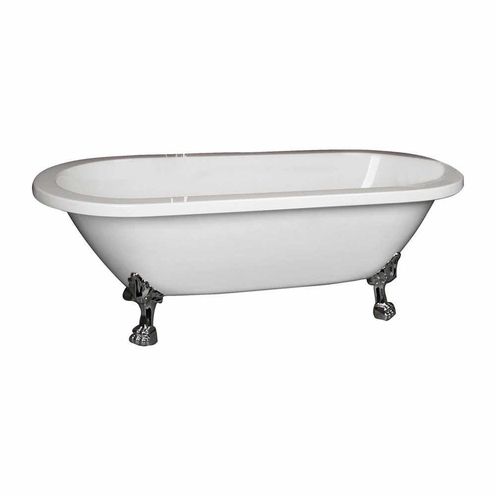 Barclay - Colin 70" Acrylic Double Roll Top Tub - ADRN70LP-WH 1 Barclay - Colin 70" Acrylic Double Roll Top Tub - ADRN70LP-WH