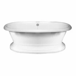 Barclay ATDRN71BB-WH Cordoba Acrylic Double Roll Freestanding Tub