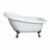 Barclay ASN67LP-WH Kingston Acrylic Slipper. Premium Freestanding Clawfoot Tub, 67".