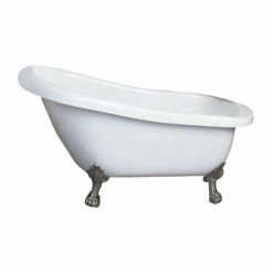 Barclay ASN67LP-WH Kingston Acrylic Slipper. Premium Freestanding Clawfoot Tub, 67".