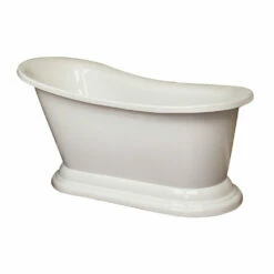Barclay Lancelot ATSN67B-WH Premium Acrylic Slipper Freestanding Tub