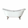 Barclay Merrick ATDSN69I-WH Acrylic Double Slipper Freestanding Tub