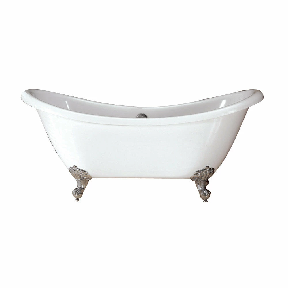 Barclay Merrick ATDSN69I-WH Acrylic Double Slipper Freestanding Tub 1 Barclay Merrick ATDSN69I-WH Acrylic Double Slipper Freestanding Tub