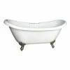 Barclay Monique Acrylic Double Slipper Freestanding Tub With 7" Faucet Drillings
