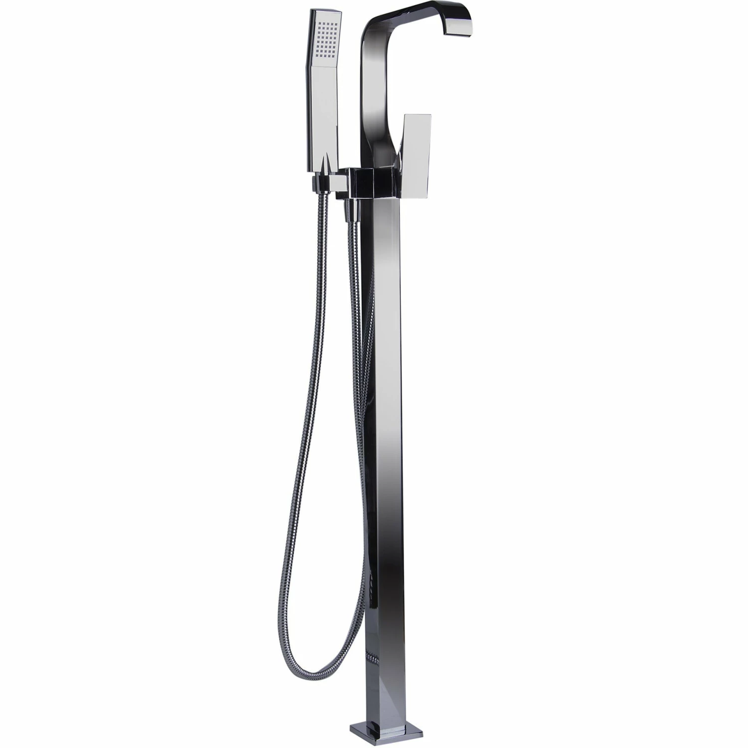 Alfi Brand AB2180 Floor Mount Tub Filler With Shower Head Polished/Brushed 2 Alfi Brand AB2180 Floor Mount Tub Filler With Shower Head Polished/Brushed - Image 2