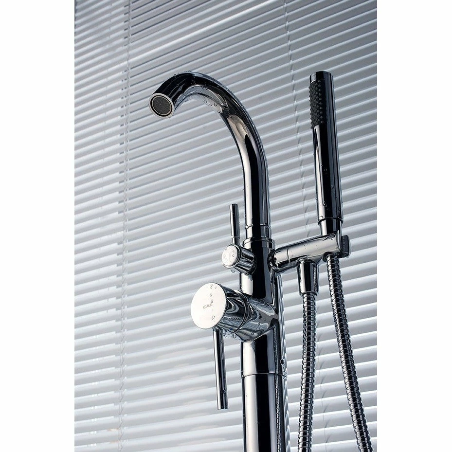 Alfi Brand AB2534 Floor Mount Tub Filler With Shower Head Polished/Brushed 5 Alfi Brand AB2534 Floor Mount Tub Filler With Shower Head Polished/Brushed - Image 5