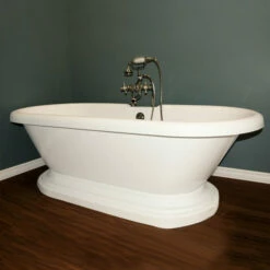 Cambridge Plumbing Acrylic Double Ended Pedestal Bathtub 70" X 30"