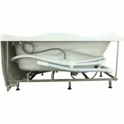 EAGO AM125ETL 5' Double Corner Acrylic White Whirlpool Bathtub -Hansgrohe Shop AM125 2 2