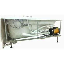 EAGO AM161-R 59" Single Person Corner White Acrylic Whirlpool Bathtub -Hansgrohe Shop AM161 R 2 2