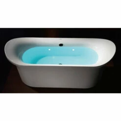 EAGO AM1900 74 3/4" White Freestanding Air Bubble Bathtub -Hansgrohe Shop AM1900 1 2