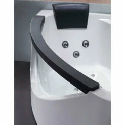 EAGO AM198ETL-R 5' Single Person Rounded Clear Corner Whirlpool Bathtub - Right Drain -Hansgrohe Shop AM198 R 7