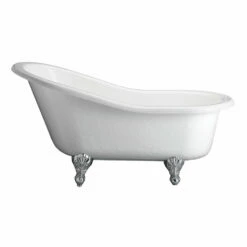 Barclay Estelle 60" Premium Acrylic Slipper Freestanding Tub -Hansgrohe Shop ATS60 WH CP 1