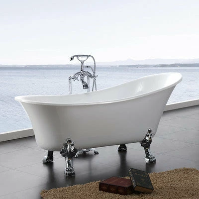 A & E Bath And Shower Dorya Acrylic 69" Premium All-in-One Clawfoot Freestanding Tub Kit 4 A & E Bath And Shower Dorya Acrylic 69" Premium All-in-One Clawfoot Freestanding Tub Kit - Image 4