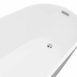 A & E Bath And Shower Riviera 67" Premium Oval Freestanding Bathtub -Hansgrohe Shop BT 1037 67 NF Drain
