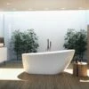 A & E Bath And Shower Riviera 67" Premium Oval Freestanding Bathtub