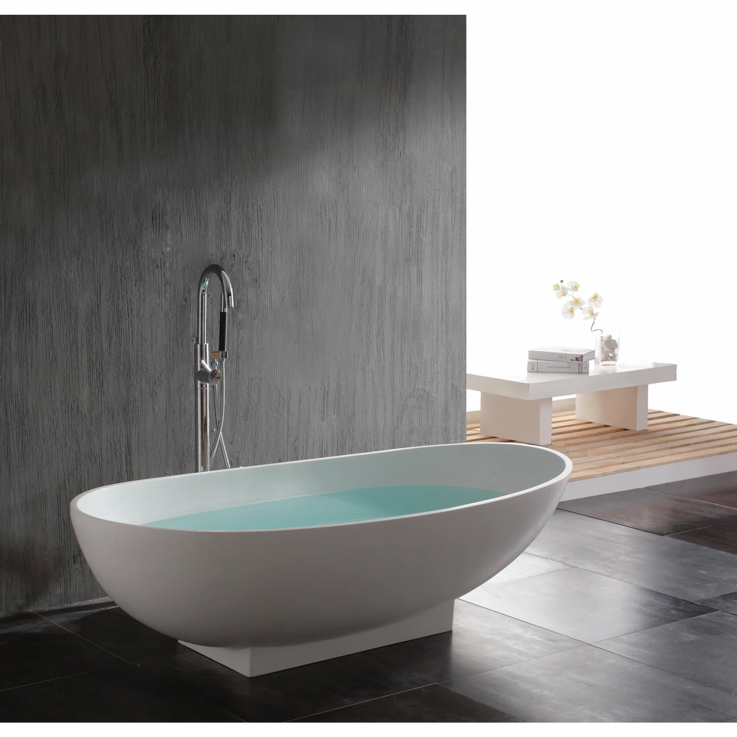 Control Brand True Solid Surface Soaking Tub - “Grace” 1 Control Brand True Solid Surface Soaking Tub - “Grace”