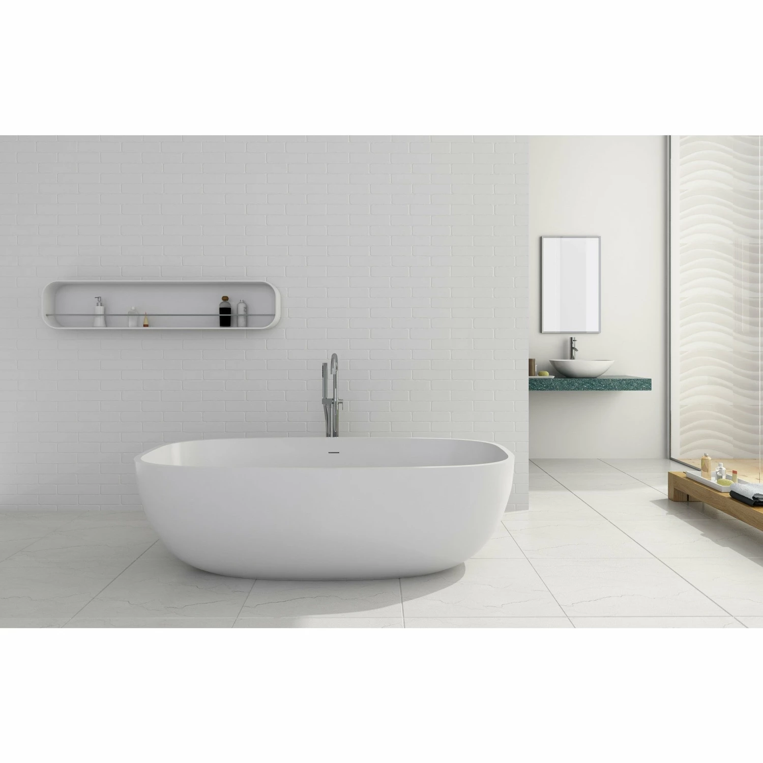 Control Brand True Solid Surface Soaking Tub - “Pure” 3 Control Brand True Solid Surface Soaking Tub - “Pure” - Image 3