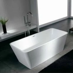 Atlantis Whirlpools Bealey 5927BL 59 X 27 Artificial Stone Freestanding Bathtub
