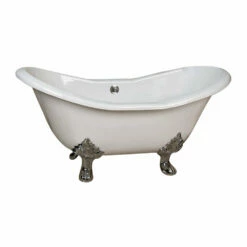 Barclay Macon Premium Cast Iron Double Slipper Clawfoot Tub
