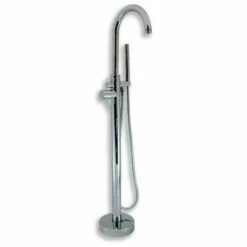 Cambridge Plumbing Modern Freestanding Tub Filler Faucet With Shower Wand