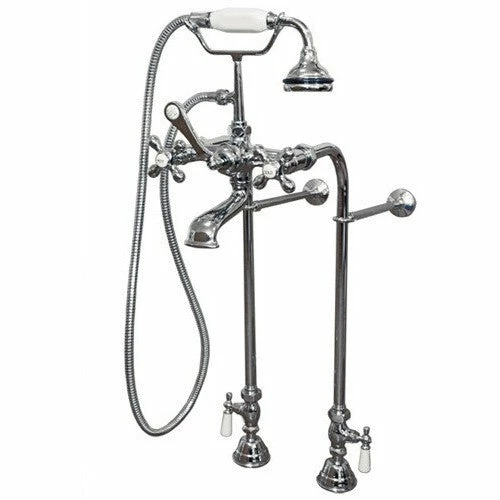 Cambridge Plumbing Clawfoot Tub Freestanding British Telephone Faucet & Hand Held Shower Combo 1 Cambridge Plumbing Clawfoot Tub Freestanding British Telephone Faucet & Hand Held Shower Combo