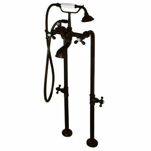 Cambridge Plumbing Clawfoot Tub Freestanding British Telephone Faucet & Hand Held Shower Combo 3 Cambridge Plumbing Clawfoot Tub Freestanding British Telephone Faucet & Hand Held Shower Combo - Image 3