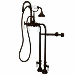 Cambridge Plumbing Clawfoot Tub Freestanding English Telephone Gooseneck Faucet & Hand Held Shower Combo -Hansgrohe Shop CAM398684 ORB
