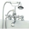 Cambridge Plumbing Clawfoot Tub Deck Mount Brass Faucet With Hand Held Shower