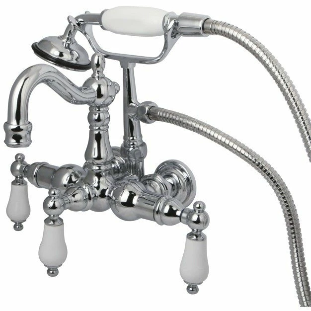 Kingston Brass CC1011T Vintage 3-3/8" Wall Mount Tub Filler 4 Kingston Brass CC1011T Vintage 3-3/8" Wall Mount Tub Filler - Image 4