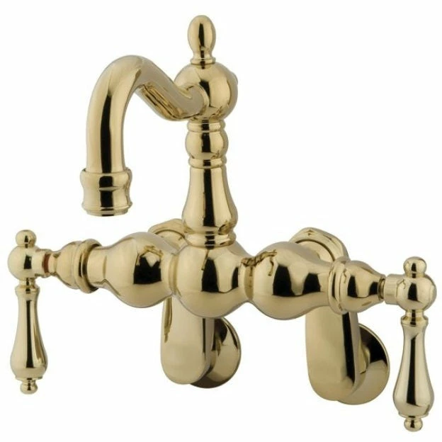 Kingston Brass CC1081T Vintage Wall Mount Tub Filler With Adjustable Centers 1 Kingston Brass CC1081T Vintage Wall Mount Tub Filler With Adjustable Centers