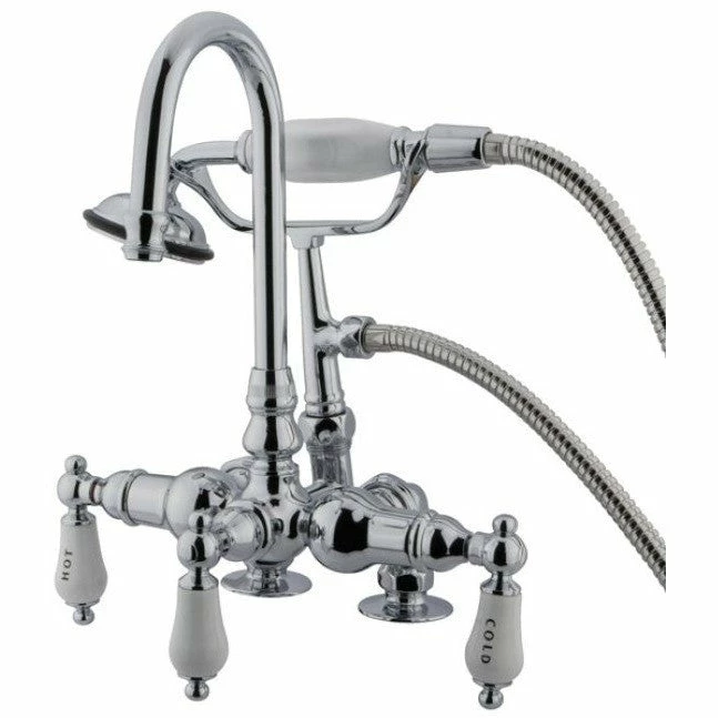 Kingston Brass CC17T Vintage 3-3/8" Deck Mount Tub Filler 4 Kingston Brass CC17T Vintage 3-3/8" Deck Mount Tub Filler - Image 4
