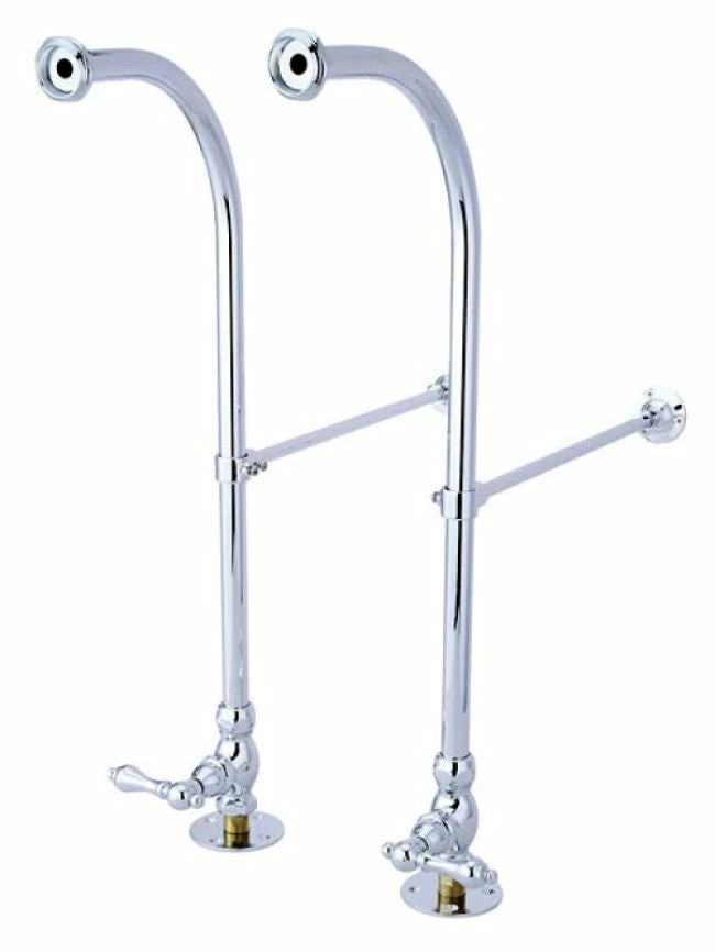 Kingston Brass Vintage Rigid Freestanding Supply Lines With Shut-Off Valves 1 Kingston Brass Vintage Rigid Freestanding Supply Lines With Shut-Off Valves